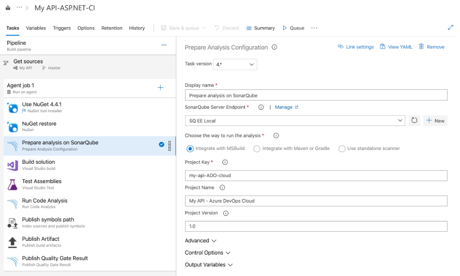 Sonarqube for visual studio 2019